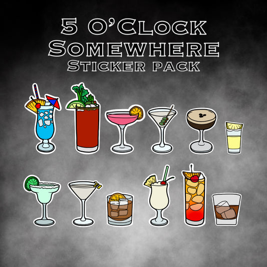 5 O'clock Somewhere Sticker Pack