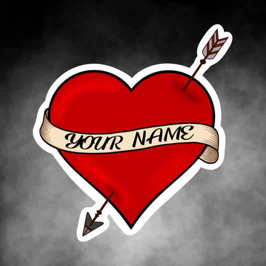 "Your Name" Arrow Heart